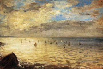  sea Peintre - La mer des hauteurs de Dieppe romantique Eugène Delacroix
